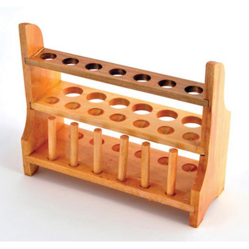 Wooden Test Tube Rack, 13-Tube