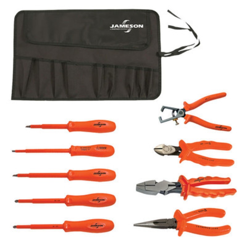 1000V Insulated Basic Electrician's Robertson Tool Kit, 9-Piece