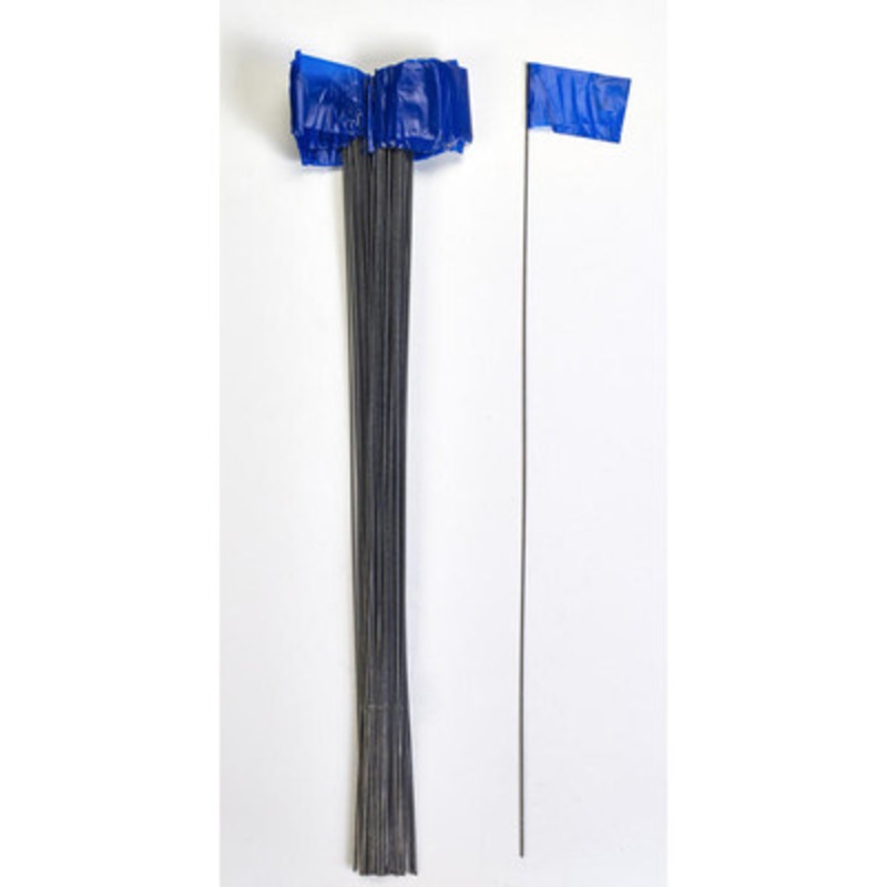 Wire Marking Flags, 2.5in x 3.5in x 30in, Blue (1000/Box)