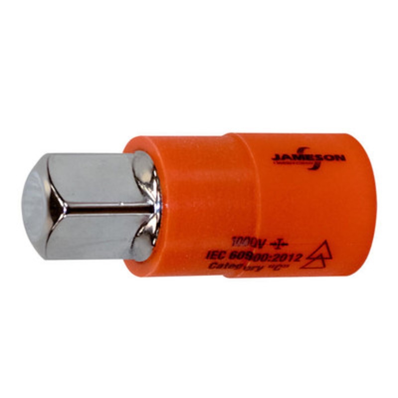 1000V Insulated Socket Adapter, 1/2in Drive x 3/8in