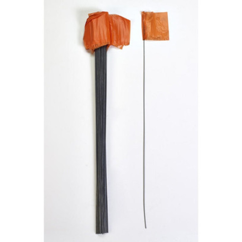 Wire Marking Flags, 2.5in x 3.5in x 30in, Glow Orange (1000/Box)