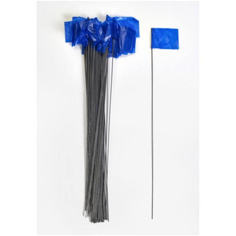 Wire Marking Flags, 2.5in x 3.5in x 21in, Blue (1000/Box)