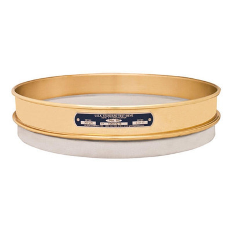 12in Sieve with Backing Cloth, Brass/Stainless, HH, #170