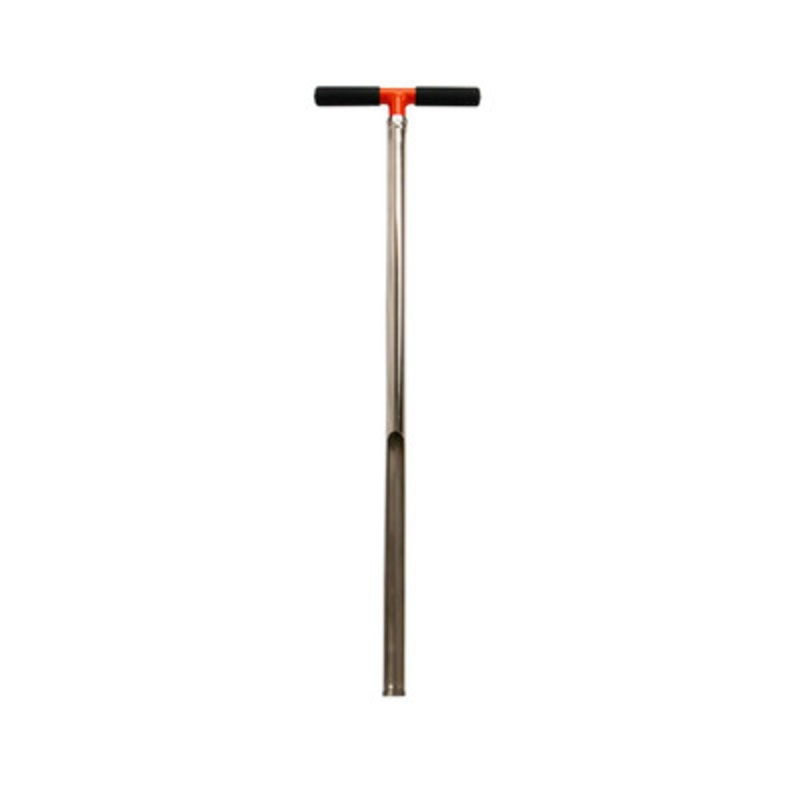 1-1/8in x 33in Plated Open End Soil Probe, 5/8in Thread