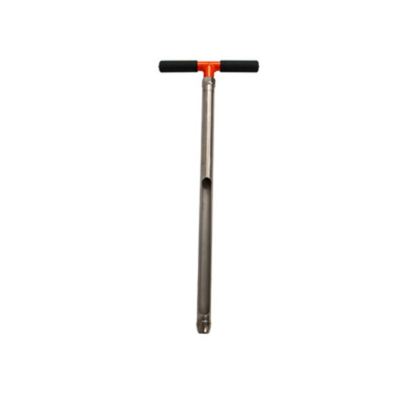 1-1/8in x 24in SS Soil Probe with Handle, 5/8in Thread