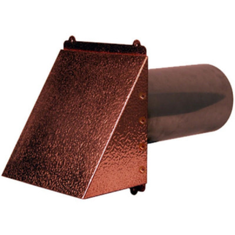 10in Hammered Copper Dryer Vent Flush Mount with Flapper