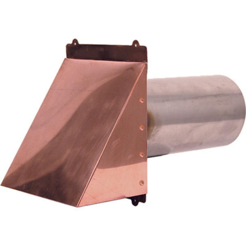 12in Copper Dryer Vent Flush Mount with Flapper