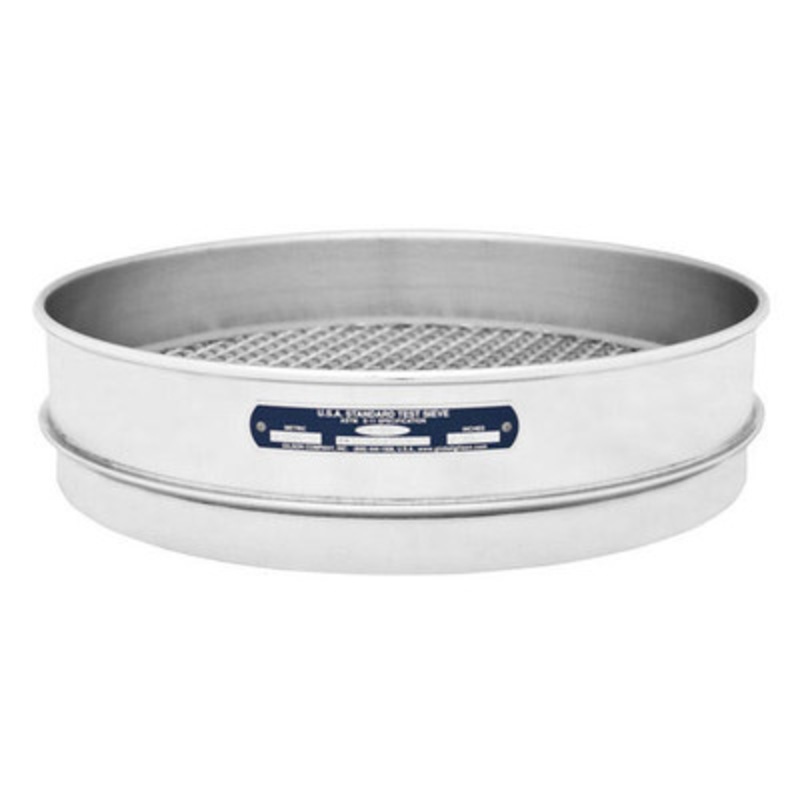 12in Sieve with Backing Cloth, Stainless, IH, #120