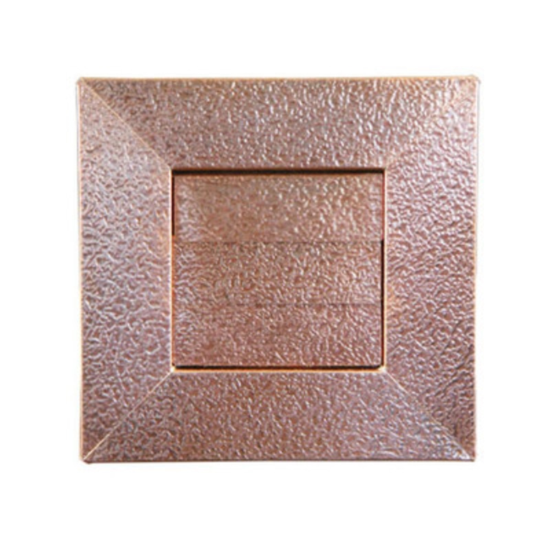 12in Hammered Copper Low Profile Louvered Dryer/Exhaust Vent