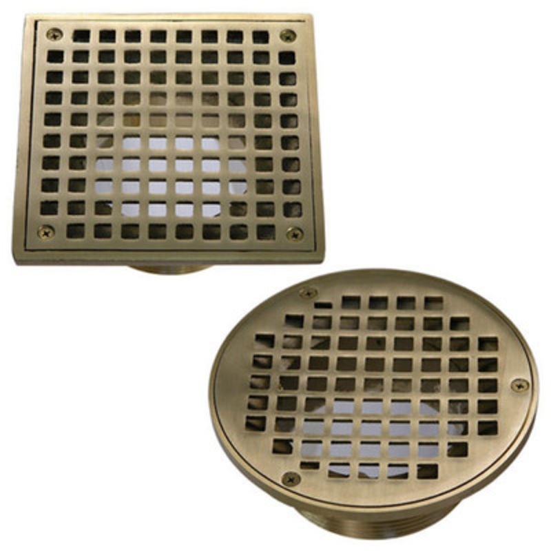 6in Round Chrome, 3.5in Threaded Drain Grate